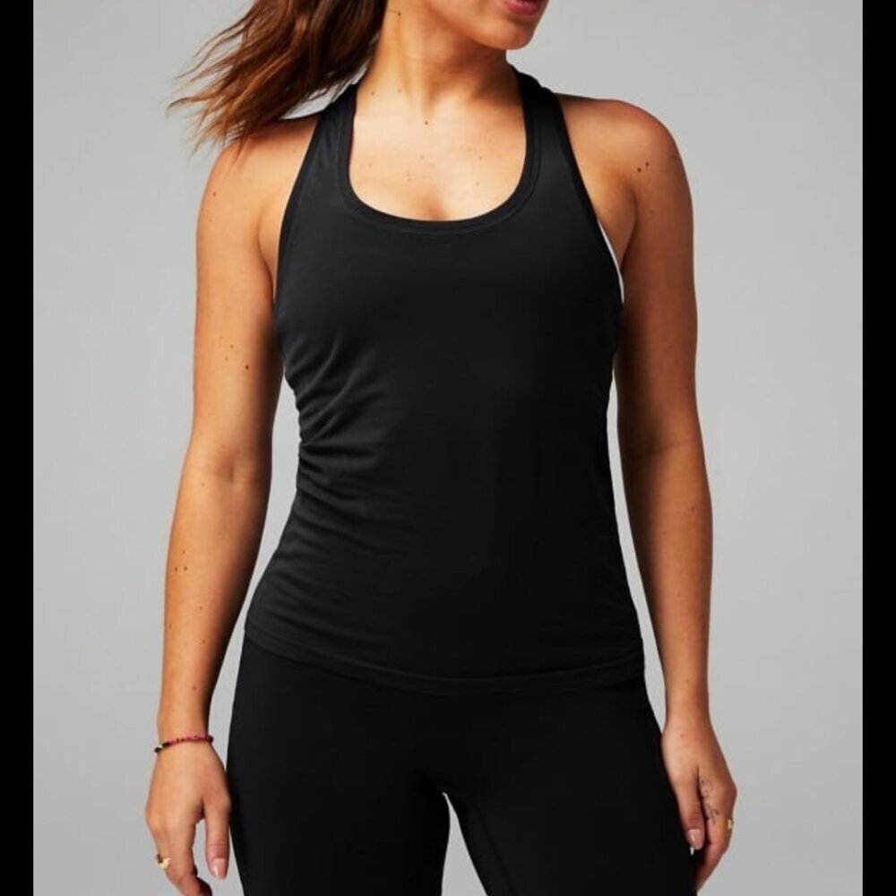 Fabletics Tech Racerback Tank Black Size Large